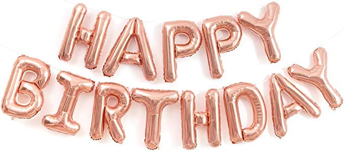 Rose Gold Foil Balloon Letters 16"/ 41CM, Foil Balloon for Bridal Shower, Wedding Decor, Engagement, Hens Party, Bachelorette Party