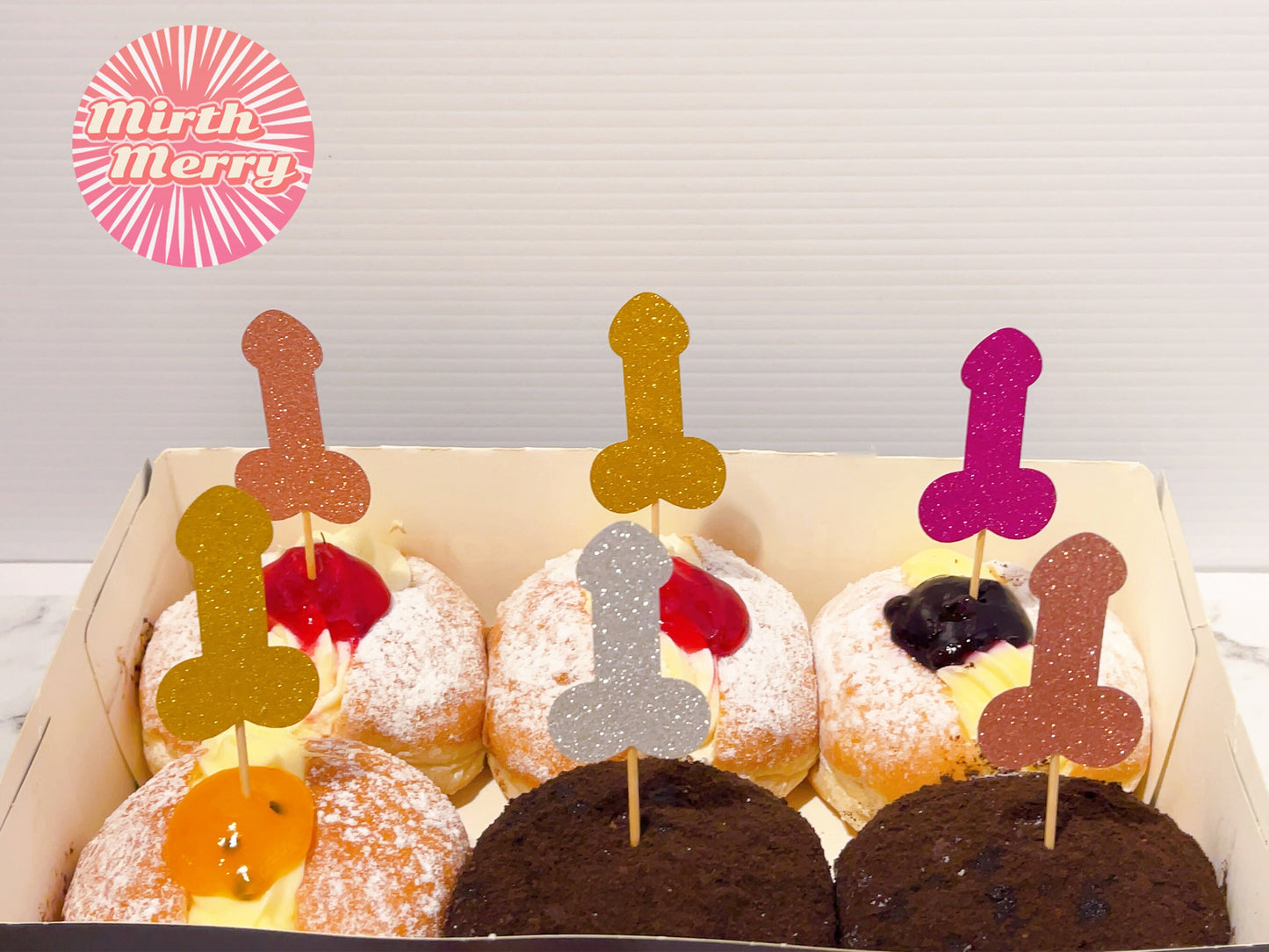 Hen Party Penis Cupcake Toppers Picks, Dick Cupcake Toppers, Hen Party Same Penis Forever Decor, Bachelorette Party Decor
