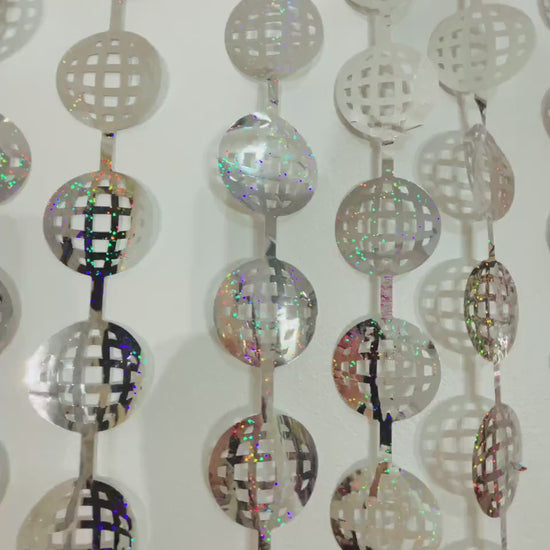 Disco Ball Foil Curtain | Iridescent Backdrop, Bridal Shower Backdrop, Wedding, Hen Party, Birthday Photo Booth, Last Disco