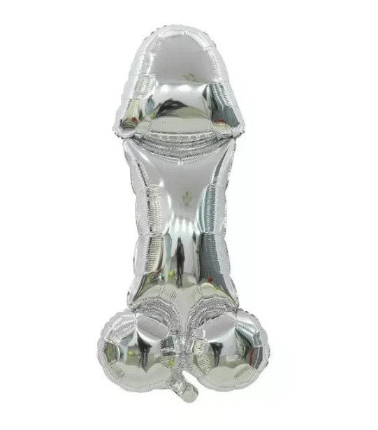 Penis Balloon | 40 inch Silver | Bachelorette Party | Same Penis Forever | Penis Tinsel Curtain| Hen Party | Bride to Be Bridal Shower