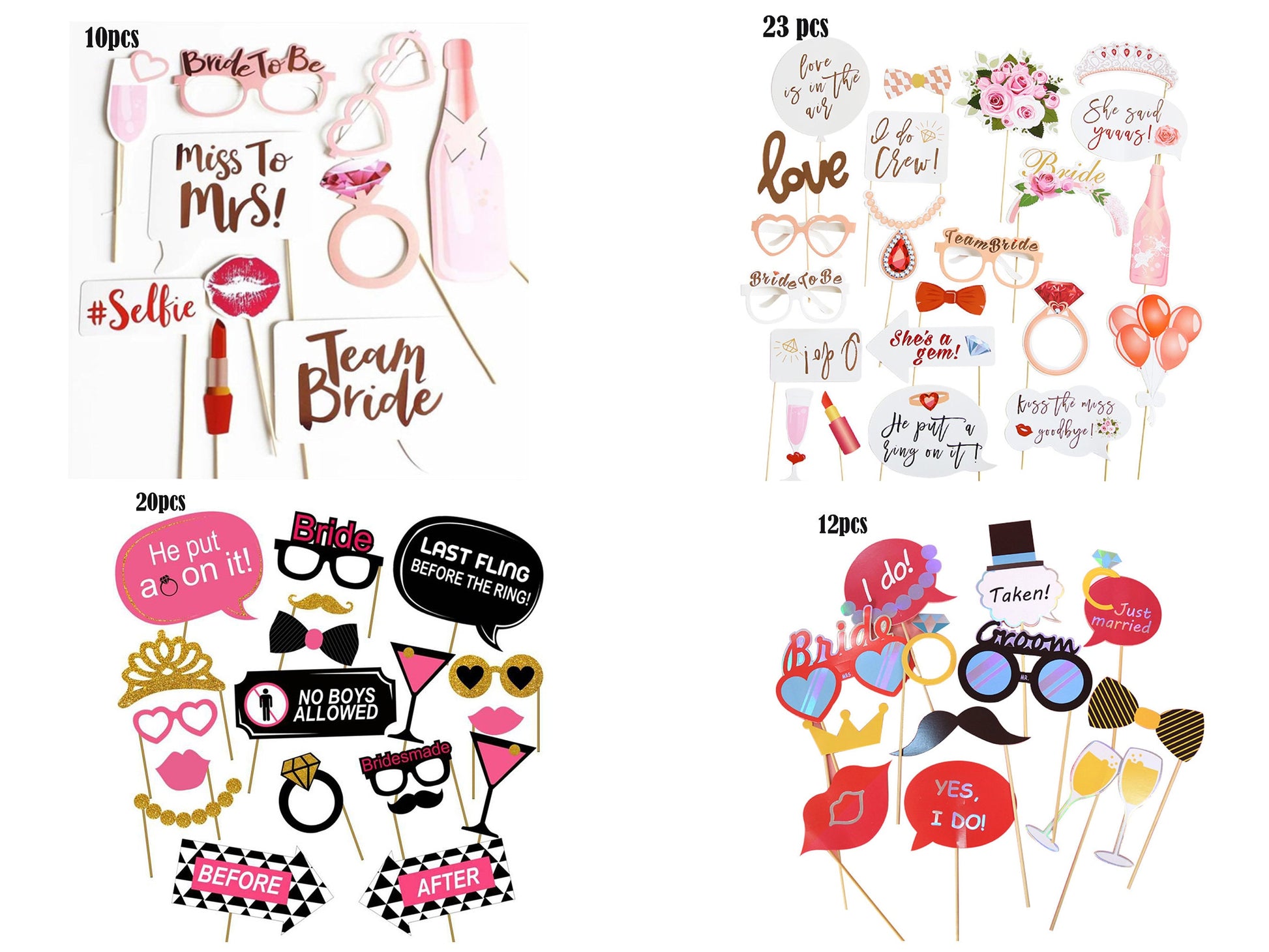 Photo Booth Props Bachelorette Party Games, Bride to Be Bridal Shower, Engagement Party, Hen Party Favors Decorations, Future Mrs Photobooth