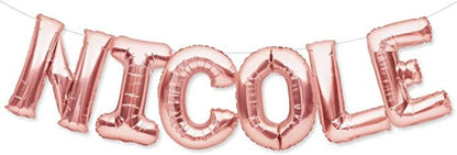 Rose Gold Foil Balloon Letters 16"/ 41CM, Foil Balloon for Bridal Shower, Wedding Decor, Engagement, Hens Party, Bachelorette Party