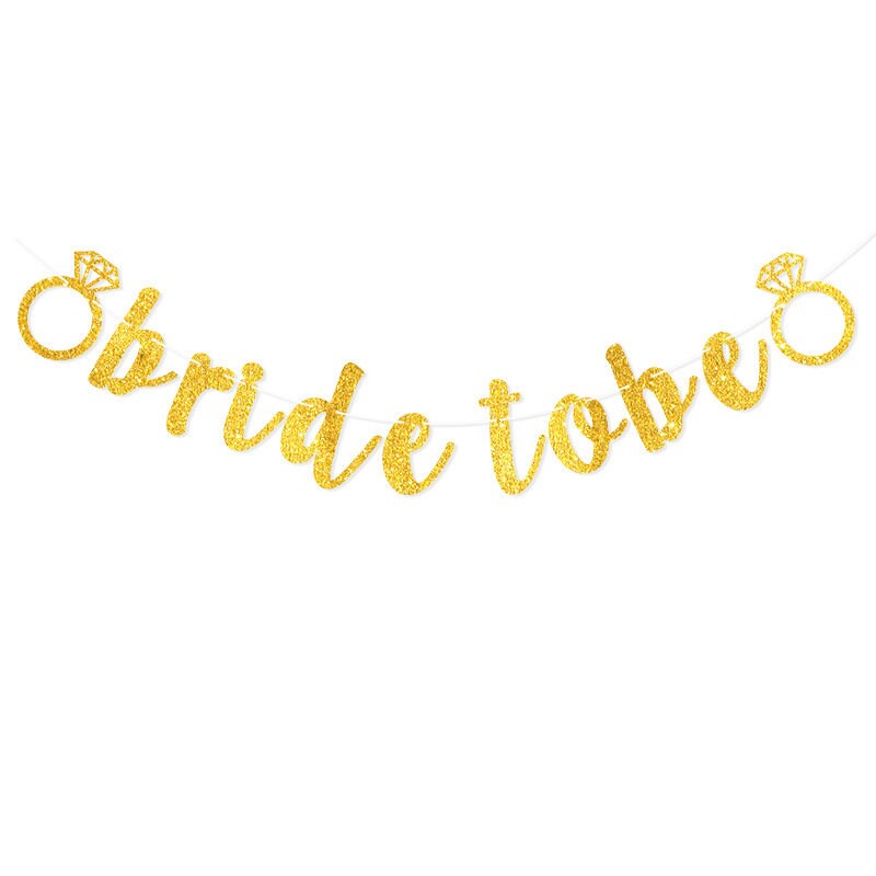Bride To Be Banner, Rose Gold Glitter, Hen Party Banner, Bridal Shower Decor, Engagement , Hens Night Decor, Diamond Ring