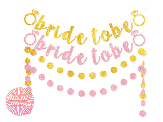 Bride To Be Banner, Rose Gold Glitter, Hen Party Banner, Bridal Shower Decor, Engagement , Hens Night Decor, Diamond Ring