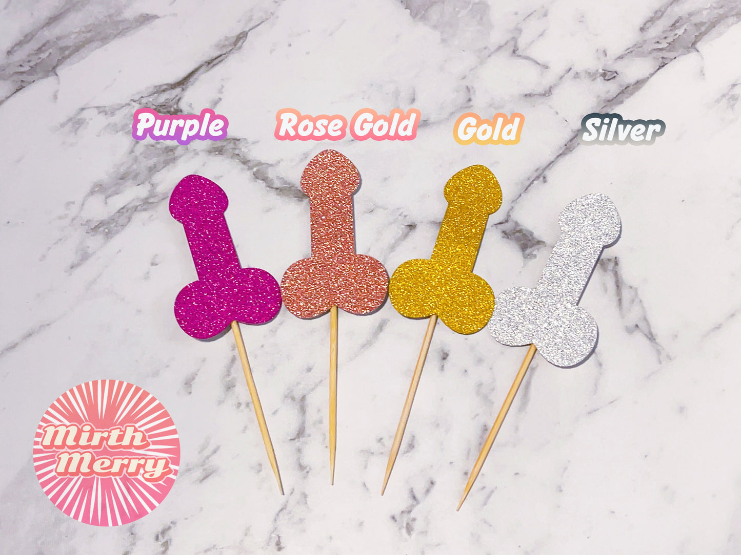 Hen Party Penis Cupcake Toppers Picks, Dick Cupcake Toppers, Hen Party Same Penis Forever Decor, Bachelorette Party Decor