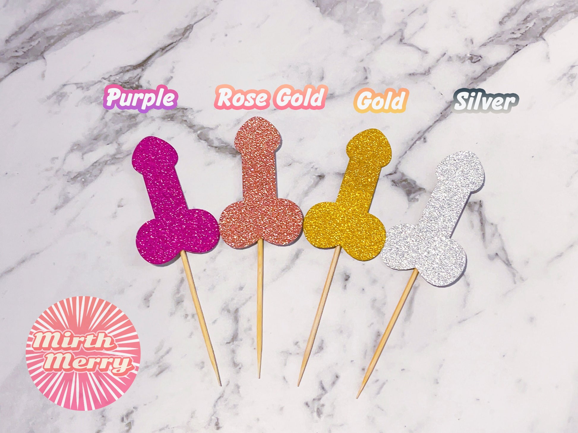 Hen Party Penis Cupcake Toppers Picks, Dick Cupcake Toppers, Hen Party Same Penis Forever Decor, Bachelorette Party Decor