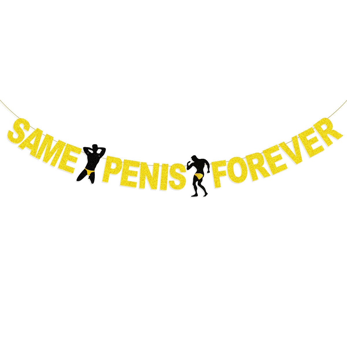 Same Penis Forever Banner, Macho Man Cupcake Topper, Hens Party Banner Decor, Bachelorette Party Banner,Penis Banner, Penis Favors