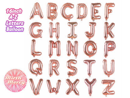 Rose Gold Foil Balloon Letters 16"/ 41CM, Foil Balloon for Bridal Shower, Wedding Decor, Engagement, Hens Party, Bachelorette Party