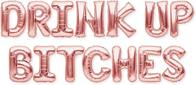 Rose Gold Foil Balloon Letters 16"/ 41CM, Foil Balloon for Bridal Shower, Wedding Decor, Engagement, Hens Party, Bachelorette Party