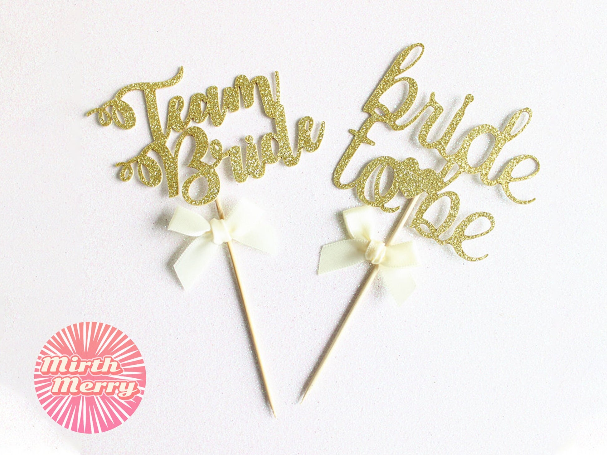 Bride To Be Team Bride Cupcake Toppers Picks, Ribbon Decor Wedding Cupcake Toppers, Hen Party Bridal Shower, Bachelorette Party, Cake Topper