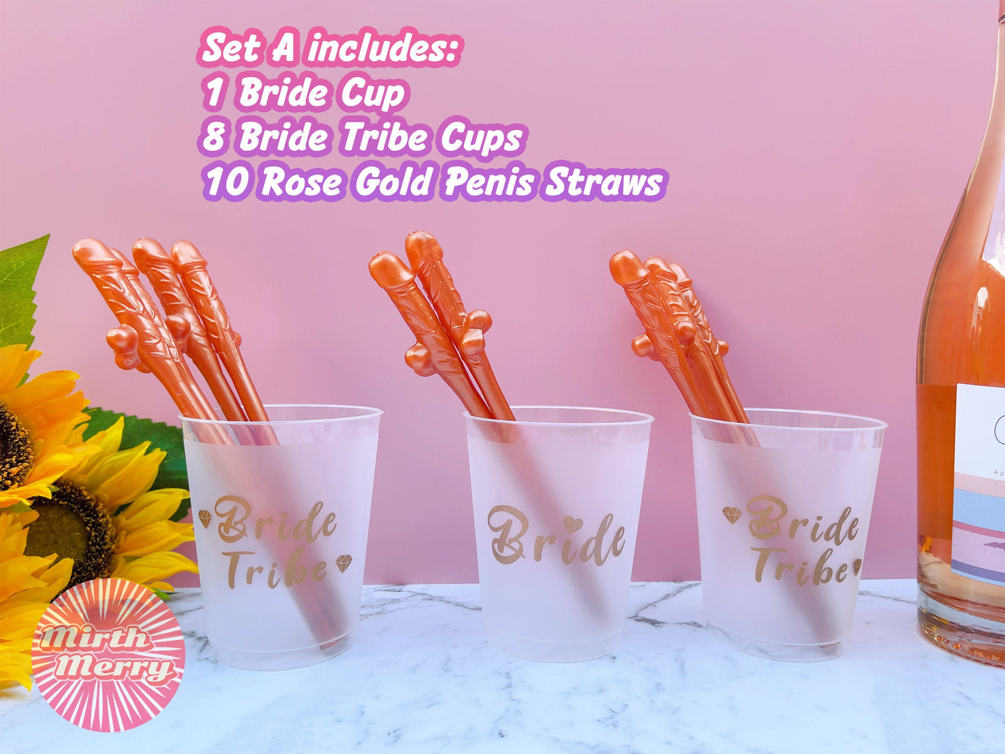 Hen Party Cups+Penis Straws | Reusable Party Cups, Hen Night Cups | Bride Tribe, Bridal Shower Cups | Bridal Shower Gift, Bridesmaid Favors