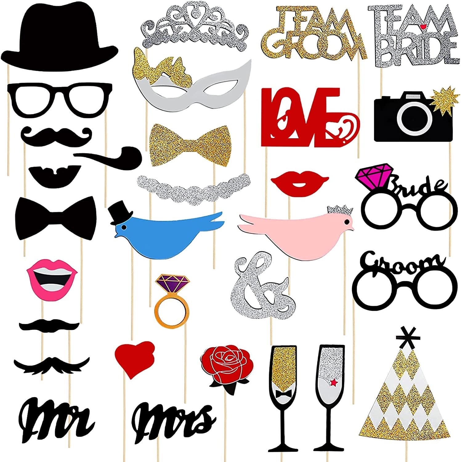 Photo Booth Props Bachelorette Party Games, Bride to Be Bridal Shower, Engagement Party, Hen Party Favors Decorations, Future Mrs Photobooth
