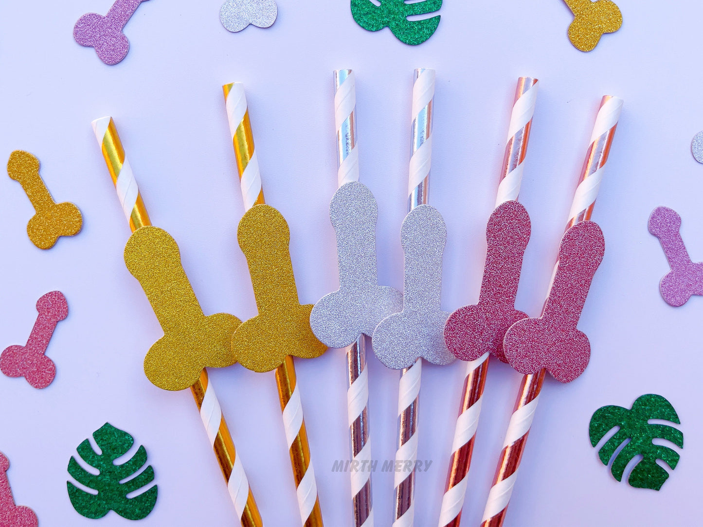 Penis Straws Bachelorette Party Hen Party Decoration Supplies, Party Favor Penis Confetti, Bridal Shower Wedding Drinking Game Bach Bash