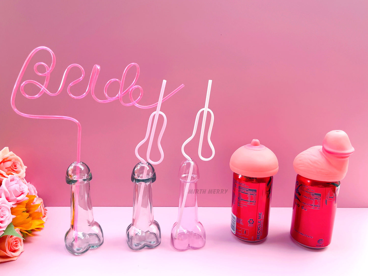 Penis Shaped Drinking Glass, Penis Shot Glass, Penis Beer Can Topper, Bachelorette Party Favors, Hen Party Games, Penis Hoopla Ring