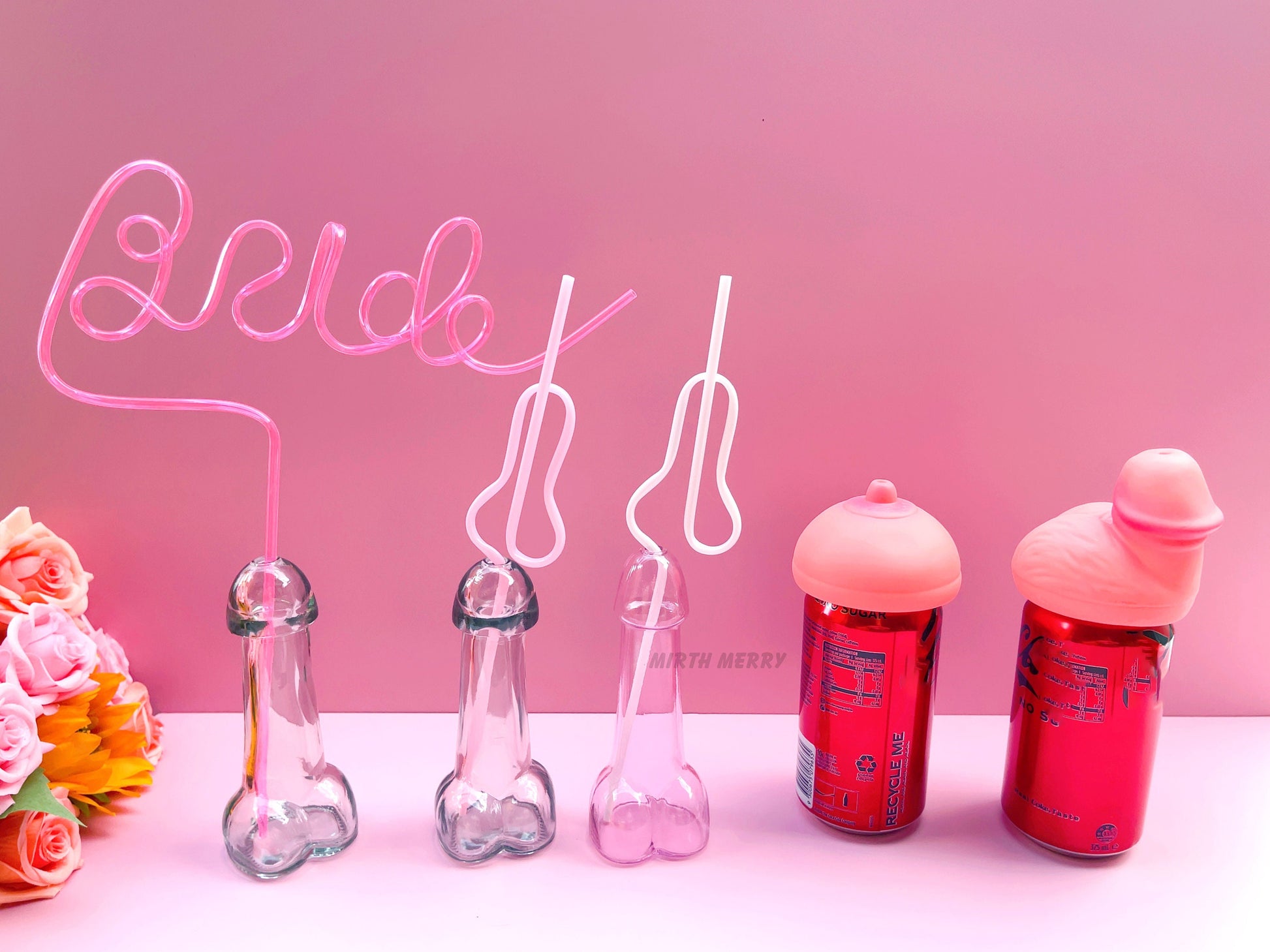 Penis Shaped Drinking Glass, Penis Shot Glass, Penis Beer Can Topper, Bachelorette Party Favors, Hen Party Games, Penis Hoopla Ring