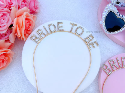 Bride Headband, Bridal Tiara, Gold Bride to Be Head Band, Hen Party, Bride to Be Headband , Bride to Be, Bride Tribe, Team Bride
