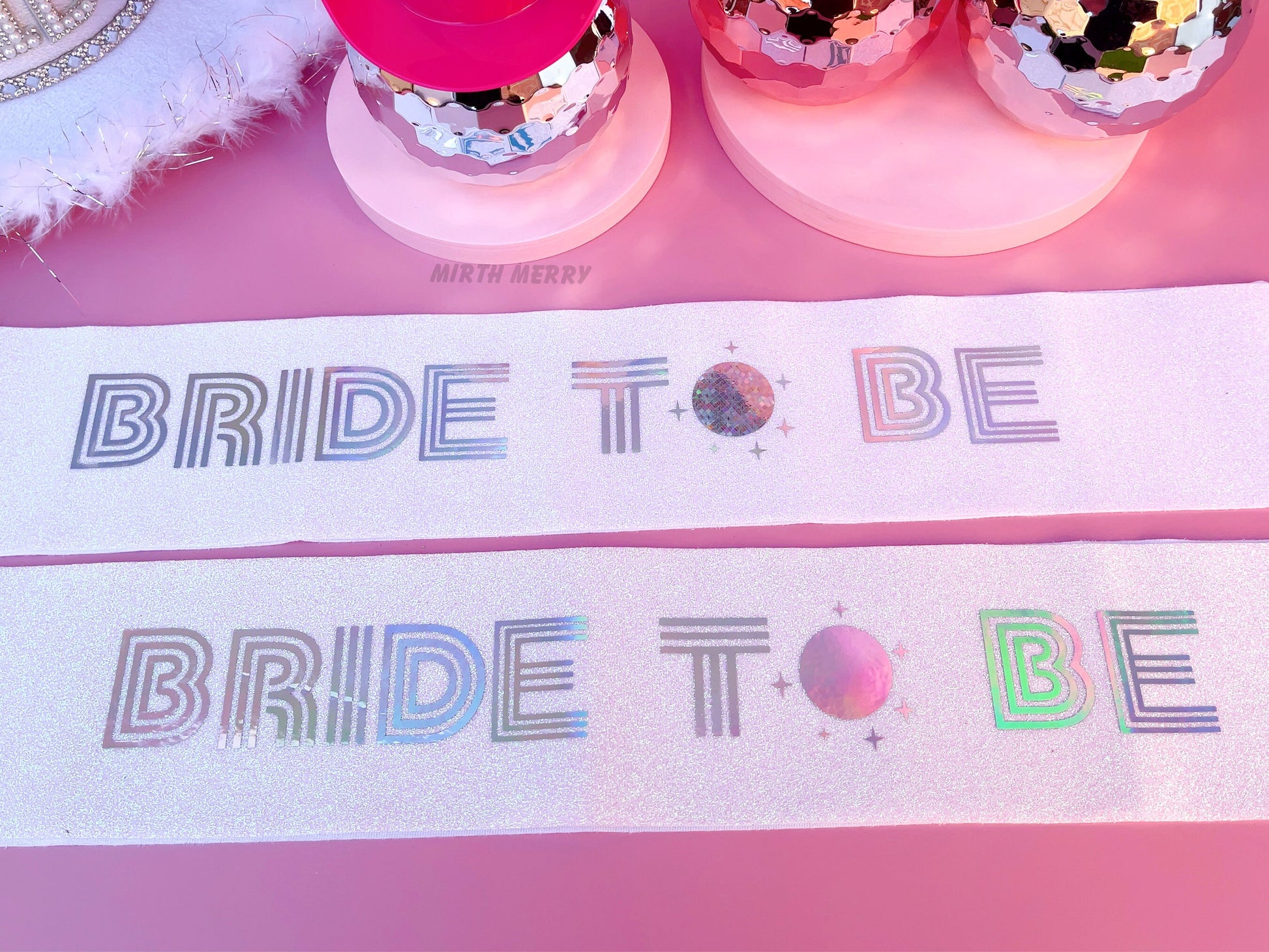 Bride to Be Sash| Hen Party Sash | Iridescent Foil Glitter Sash | Bride To Be Disco Theme Sash | Bachelorette Favors | Last Disco