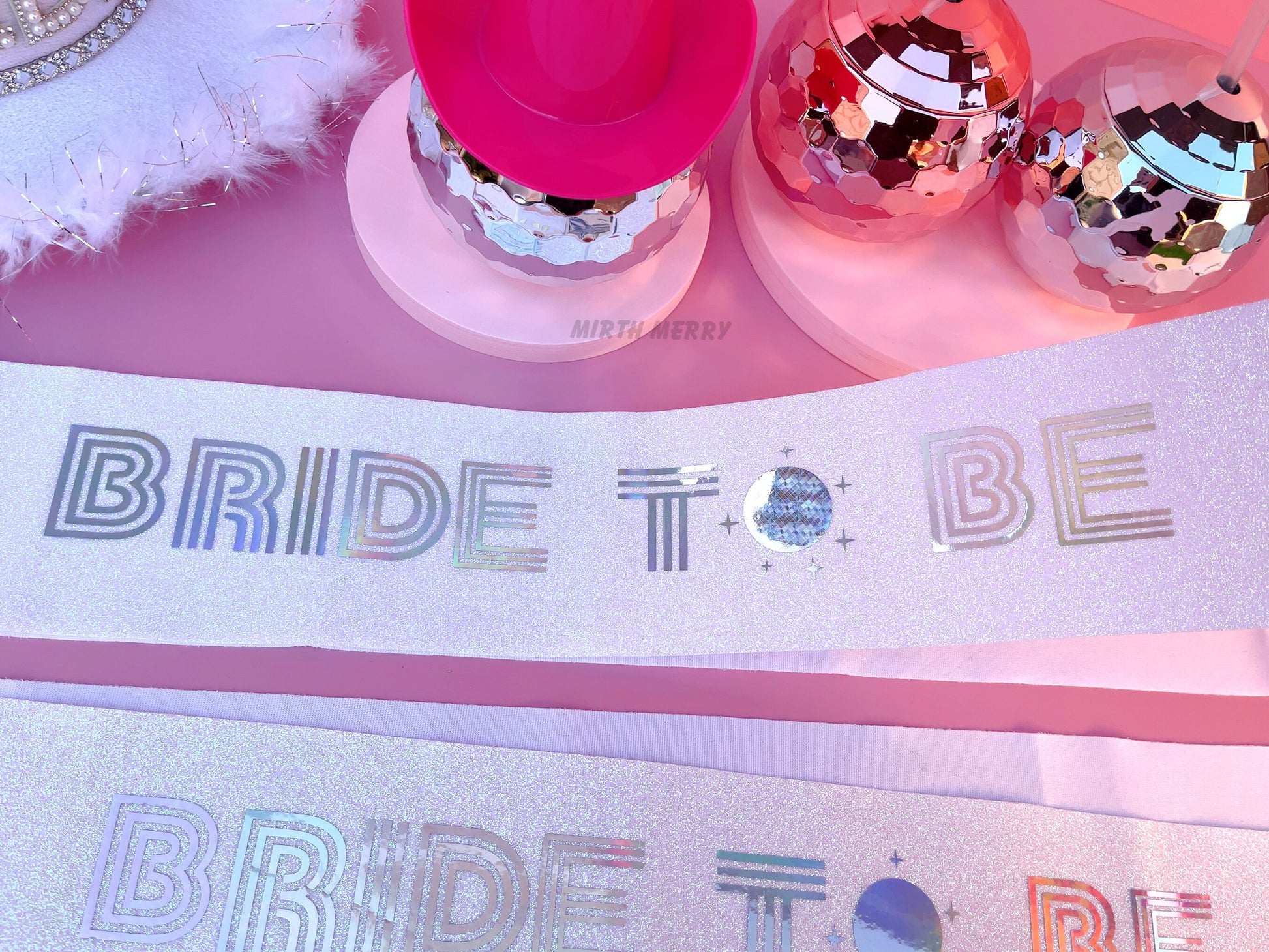 Bride to Be Sash| Hen Party Sash | Iridescent Foil Glitter Sash | Bride To Be Disco Theme Sash | Bachelorette Favors | Last Disco