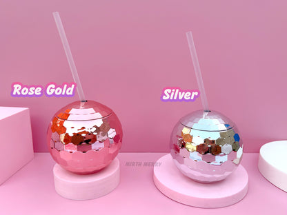 Disco Ball Swirly Straw, Last Disco Hen Party Favors, Disco Cowgirl Cowboy, Bridal Shower, Bachelorette Decorations, 70's, Reusable Straw