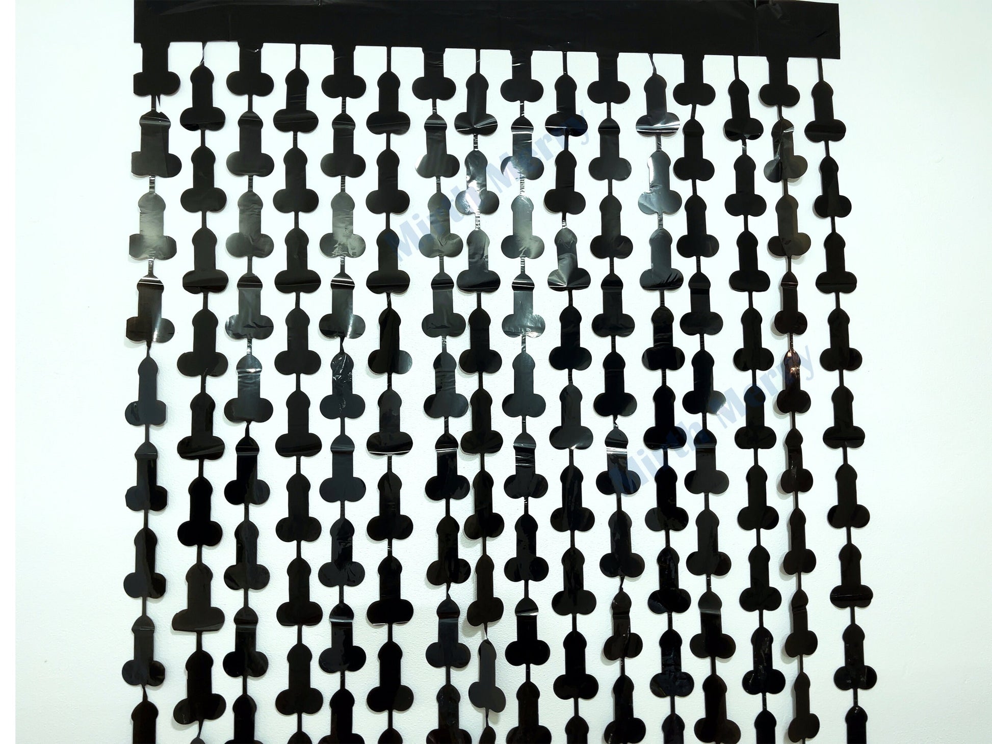 Black Penis Foil Curtain | Foil Fringe Curtain Penis Tinsel, Hen Party Bridal Shower Backdrop, Birthday Backdrop, Photo Booth, Dick Favors