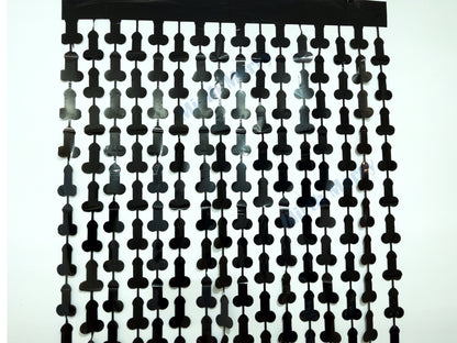 Black Penis Foil Curtain | Foil Fringe Curtain Penis Tinsel, Hen Party Bridal Shower Backdrop, Birthday Backdrop, Photo Booth, Dick Favors