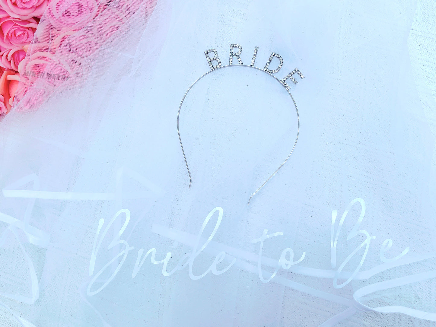 Bride Headband, Bridal Tiara, Silver Diamante Bride Head Band, Hen Party, Bride to Be Headband , Bride to Be, Bride Tribe, Team Bride