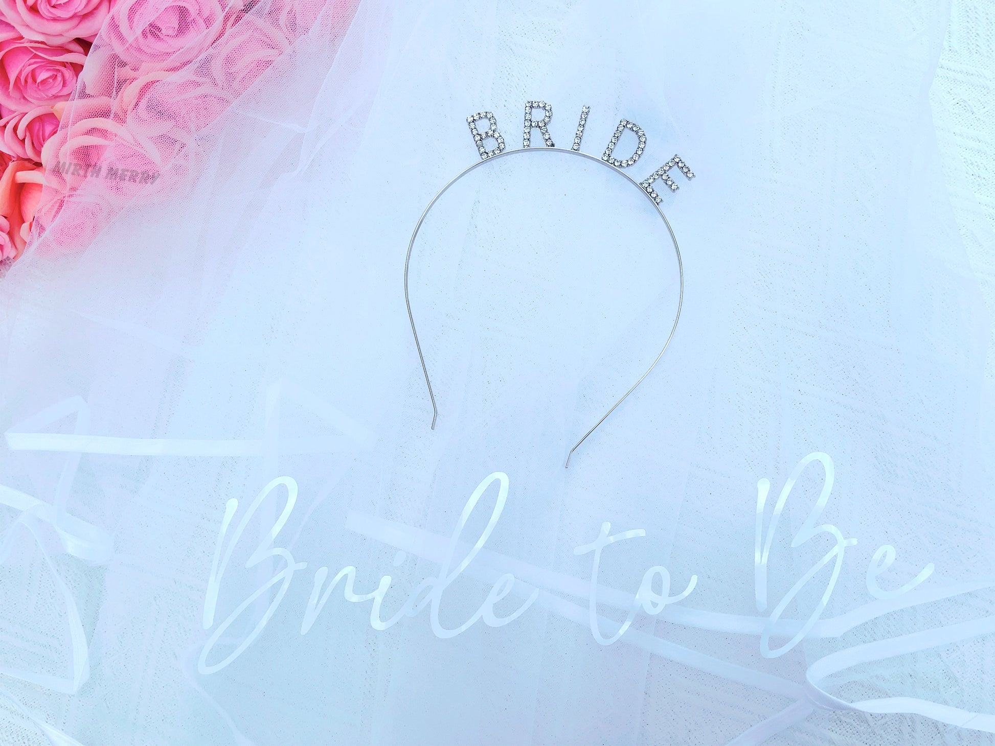 Bride Headband, Bridal Tiara, Silver Diamante Bride Head Band, Hen Party, Bride to Be Headband , Bride to Be, Bride Tribe, Team Bride