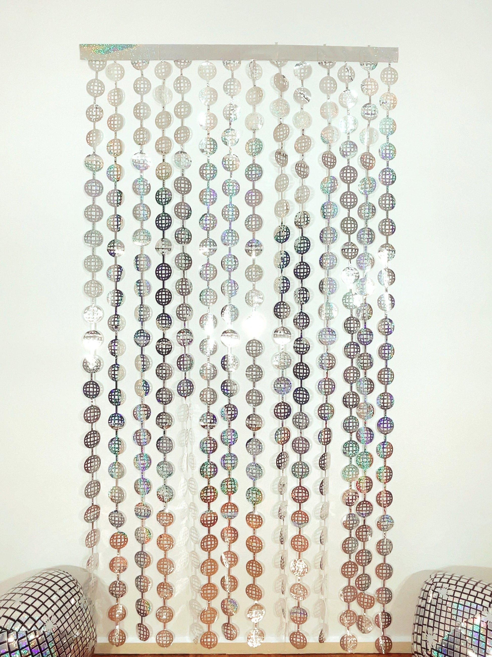 Disco Ball Foil Curtain | Iridescent Backdrop, Bridal Shower Backdrop, Wedding, Hen Party, Birthday Photo Booth, Last Disco