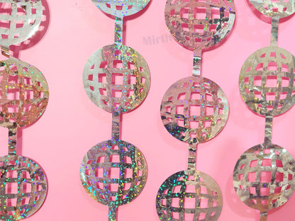 Disco Ball Foil Curtain | Iridescent Backdrop, Bridal Shower Backdrop, Wedding, Hen Party, Birthday Photo Booth, Last Disco